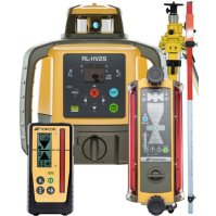 Niwelator laserowy RL-HV2S + Detektor milimetrowy LS-100D Topcon + System sterowania maszyn LS-B200W Topcon + Statyw korbowy 3,2m + Łata laserowa 2,4m