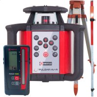 Niwelator obrotowy PULSAR HV-R Nestle + Statyw aluminiowy średni SurvGeo + Łata laserowa 2,4m SurvGeo 
